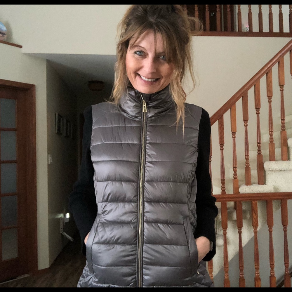 Calvin Klein silvery grey/black jacket - Picture 1 of 15
